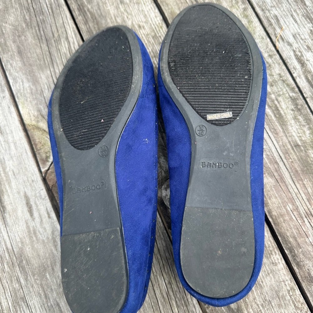 Bamboo Royal Blue Faux Suede Tassel Loafers - Size 10 - Picture 6 of 6